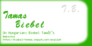 tamas biebel business card